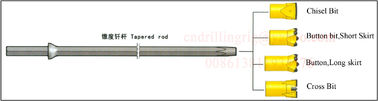 Broca de aço afilada Rod 7 das ferramentas de perfuração do martelo 11 12 graus 600 - 8000mm