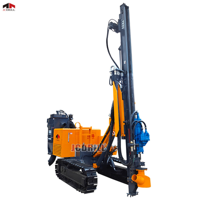 comprar Top Hammer Sistema hidráulico Seft Propelled Crawler Rock Blasting Rig de perfuração com coletor de poeira fabricação em linha