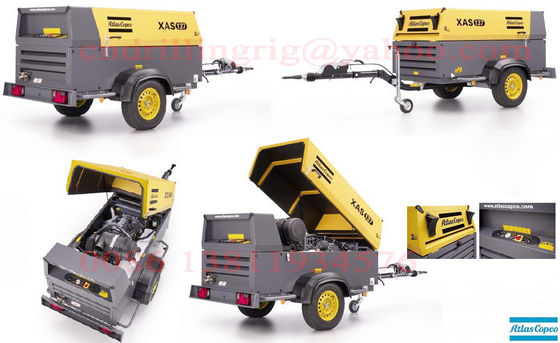 Compressor de ar lubrificado do parafuso de Copco do atlas do estilo para a perfuração do poço de água do furo profundo