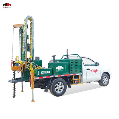 Bom preço. 150M Pickup montado Auger Core Rig de perfuração versátil usar ferramentas de perfuração de parafuso on-line