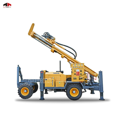 Bom preço. 4 poço de água hidráulico portátil das rodas 180m que fura Rig Trailer Mounted on-line