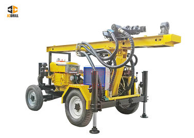 Bom preço. 4 tipo portátil pequeno hidráulico do equipamento de perfuração 110m de Dth das rodas para o poço de água on-line