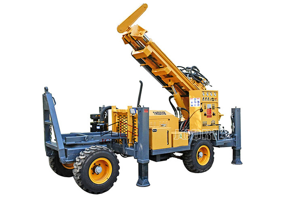 Bom preço. DTH 300m Full Hydraulic Trailer Mounted Water Well Mud Rotary Drilling Machine Máquina de perfuração rotativa on-line