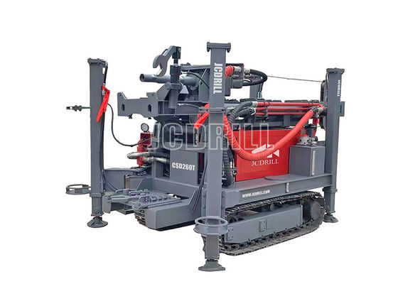 Broca montada Rig Borehole Cwd 260t do motor de Yuchai esteira rolante de aço