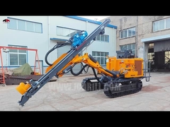 Top Hammer Sistema hidráulico Seft Propelled Crawler Rock Blasting Rig de perfuração com coletor de poeira